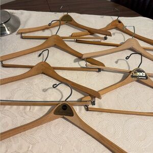 7 Vintage Wooden Clothes Hangers